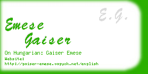 emese gaiser business card